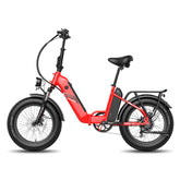 Electric Bike Fafrees FF20 Polar 500W 10.4Ah*2 Batteries Foldable Electric Bike Fat Bike Max Speed 25km/H-Red
